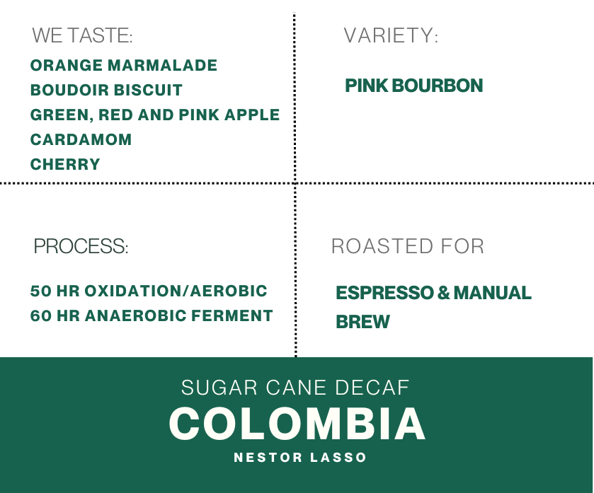 COLOMBIA - SUGAR CANE DECAF , NESTOR LASSO